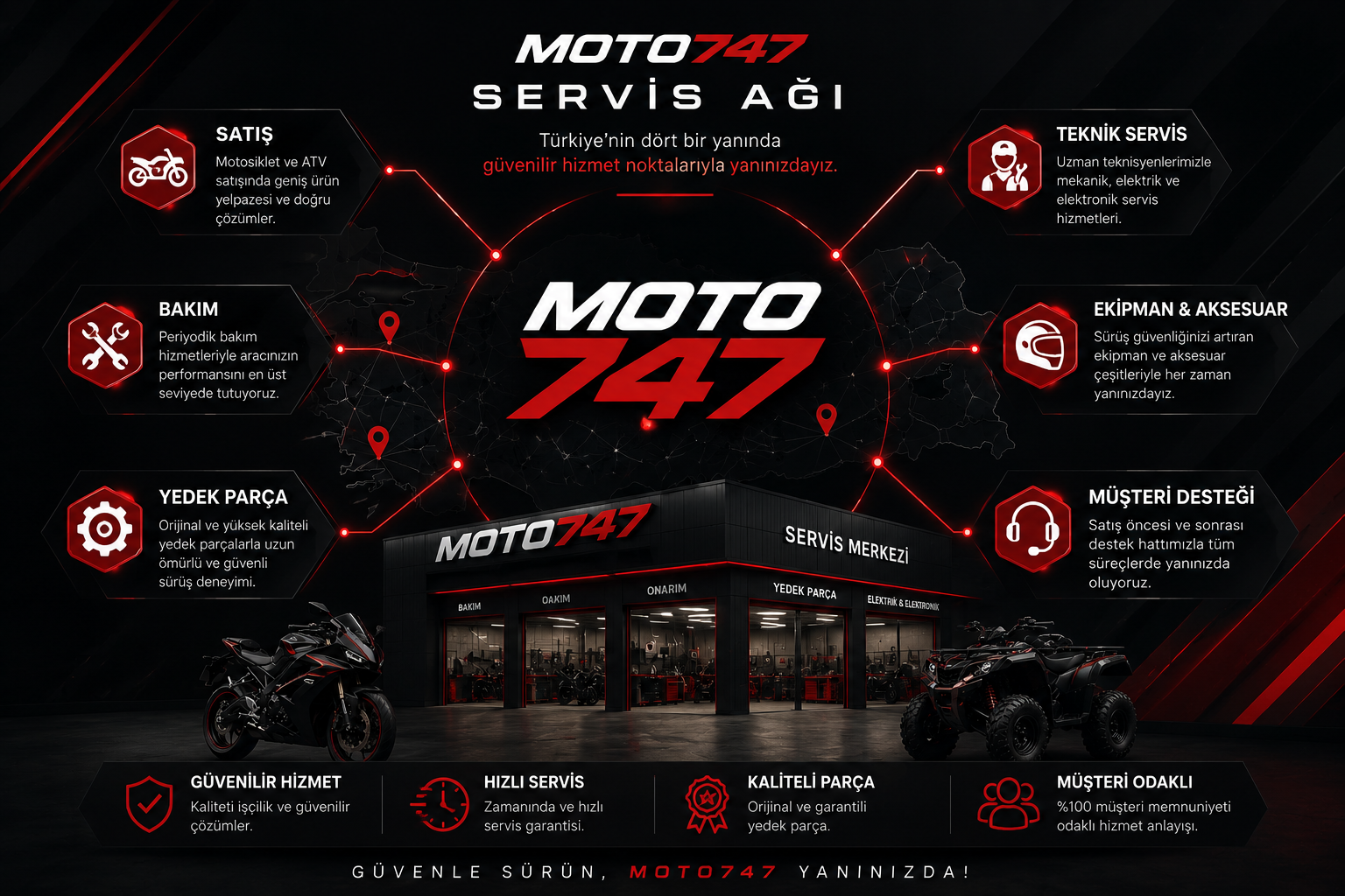 Moto747 motosiklet ve ATV satış servis merkezi